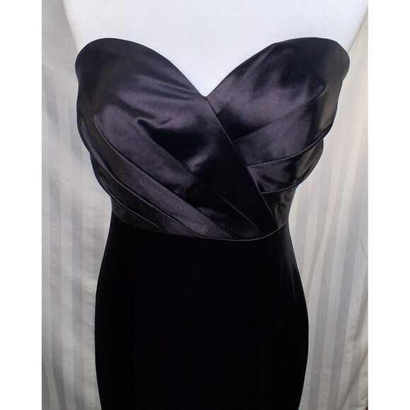 Formal Strapless Mermaid Black Ball Gown Cinderella Divine Size 12 - Picture 9 of 15